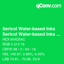 Code couleur: Sericol Water-based Inks - Sericol Water-based Inks 294 | qconv.com