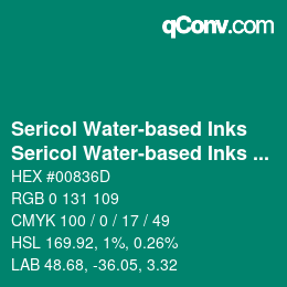Código de color: Sericol Water-based Inks - Sericol Water-based Inks 295 | qconv.com