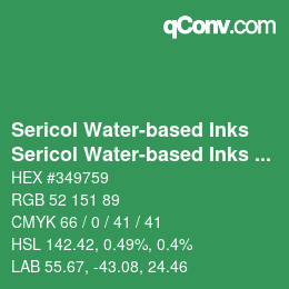 Código de color: Sericol Water-based Inks - Sericol Water-based Inks 315 | qconv.com