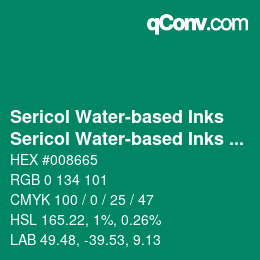 Código de color: Sericol Water-based Inks - Sericol Water-based Inks 316 | qconv.com