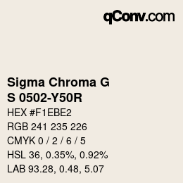 Color code: Sigma Chroma G - S 0502-Y50R | qconv.com