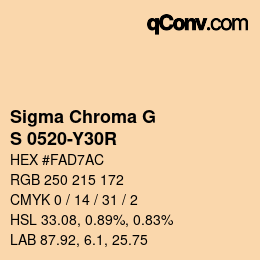 Color code: Sigma Chroma G - S 0520-Y30R | qconv.com