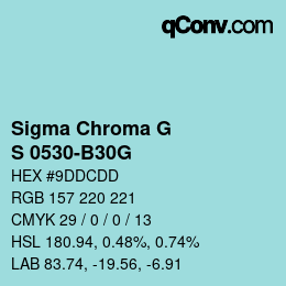 Color code: Sigma Chroma G - S 0530-B30G | qconv.com