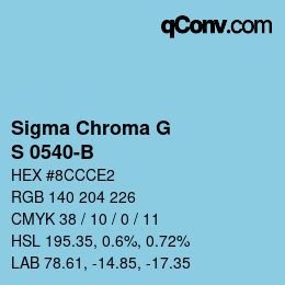 カラーコード: Sigma Chroma G - S 0540-B | qconv.com