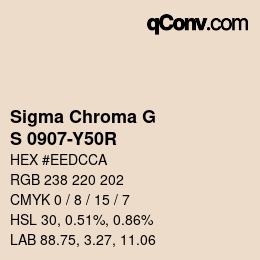 カラーコード: Sigma Chroma G - S 0907-Y50R | qconv.com