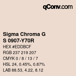 カラーコード: Sigma Chroma G - S 0907-Y70R | qconv.com