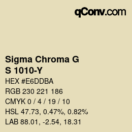 Código de color: Sigma Chroma G - S 1010-Y | qconv.com