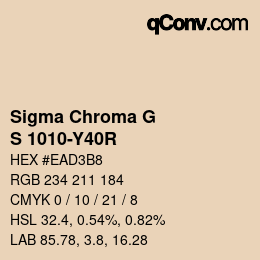 Farbcode: Sigma Chroma G - S 1010-Y40R | qconv.com
