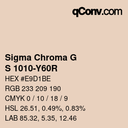 カラーコード: Sigma Chroma G - S 1010-Y60R | qconv.com