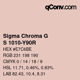 Color code: Sigma Chroma G - S 1010-Y90R | qconv.com