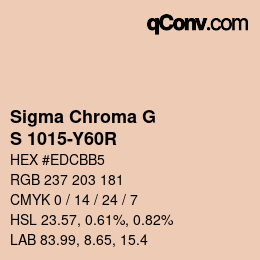 カラーコード: Sigma Chroma G - S 1015-Y60R | qconv.com