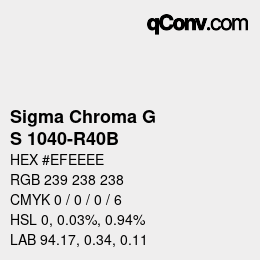 カラーコード: Sigma Chroma G - S 1040-R40B | qconv.com