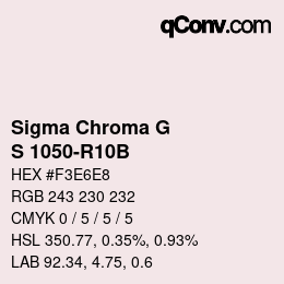 カラーコード: Sigma Chroma G - S 1050-R10B | qconv.com