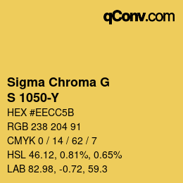 カラーコード: Sigma Chroma G - S 1050-Y | qconv.com