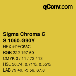 カラーコード: Sigma Chroma G - S 1060-G90Y | qconv.com