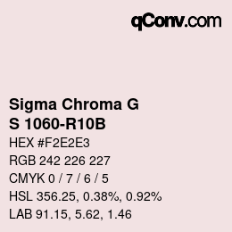 カラーコード: Sigma Chroma G - S 1060-R10B | qconv.com