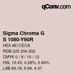 Color code: Sigma Chroma G - S 1080-Y90R | qconv.com