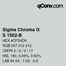 Color code: Sigma Chroma G - S 1502-B | qconv.com