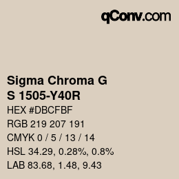 カラーコード: Sigma Chroma G - S 1505-Y40R | qconv.com