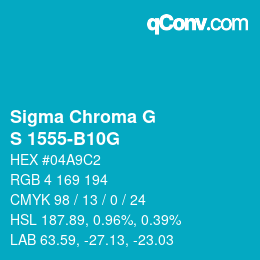 カラーコード: Sigma Chroma G - S 1555-B10G | qconv.com