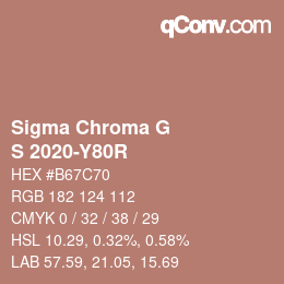カラーコード: Sigma Chroma G - S 2020-Y80R | qconv.com