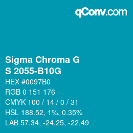 カラーコード: Sigma Chroma G - S 2055-B10G | qconv.com