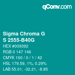 カラーコード: Sigma Chroma G - S 2555-B40G | qconv.com