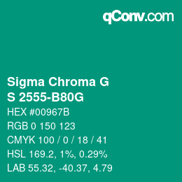 カラーコード: Sigma Chroma G - S 2555-B80G | qconv.com