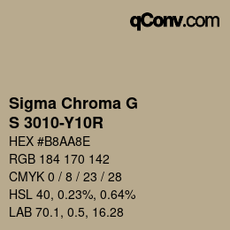 カラーコード: Sigma Chroma G - S 3010-Y10R | qconv.com