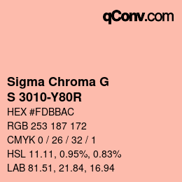 カラーコード: Sigma Chroma G - S 3010-Y80R | qconv.com