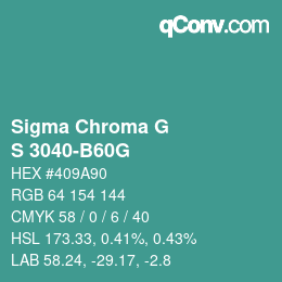 カラーコード: Sigma Chroma G - S 3040-B60G | qconv.com