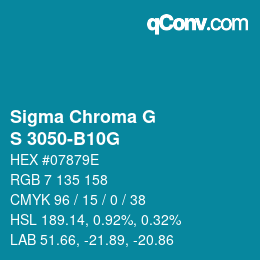 カラーコード: Sigma Chroma G - S 3050-B10G | qconv.com