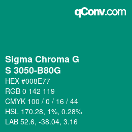 カラーコード: Sigma Chroma G - S 3050-B80G | qconv.com