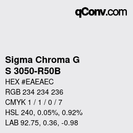 カラーコード: Sigma Chroma G - S 3050-R50B | qconv.com