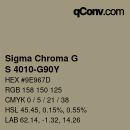 カラーコード: Sigma Chroma G - S 4010-G90Y | qconv.com