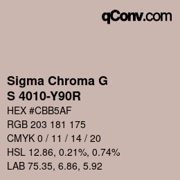 Color code: Sigma Chroma G - S 4010-Y90R | qconv.com