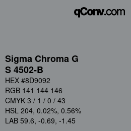 Color code: Sigma Chroma G - S 4502-B | qconv.com