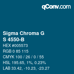 カラーコード: Sigma Chroma G - S 4550-B | qconv.com
