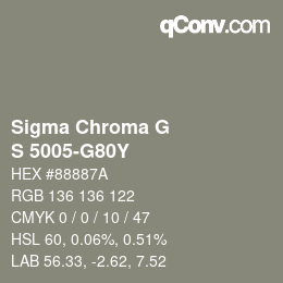 カラーコード: Sigma Chroma G - S 5005-G80Y | qconv.com