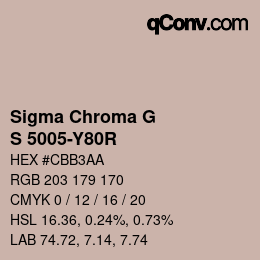 Farbcode: Sigma Chroma G - S 5005-Y80R | qconv.com