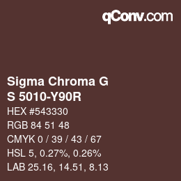 カラーコード: Sigma Chroma G - S 5010-Y90R | qconv.com