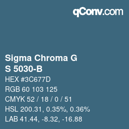 カラーコード: Sigma Chroma G - S 5030-B | qconv.com