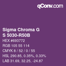カラーコード: Sigma Chroma G - S 5030-R50B | qconv.com