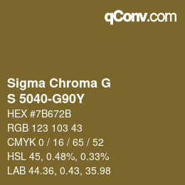 カラーコード: Sigma Chroma G - S 5040-G90Y | qconv.com