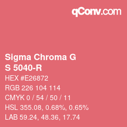 カラーコード: Sigma Chroma G - S 5040-R | qconv.com