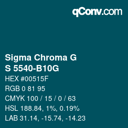 カラーコード: Sigma Chroma G - S 5540-B10G | qconv.com
