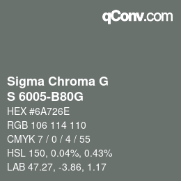 カラーコード: Sigma Chroma G - S 6005-B80G | qconv.com