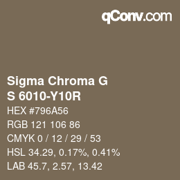 カラーコード: Sigma Chroma G - S 6010-Y10R | qconv.com