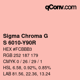 カラーコード: Sigma Chroma G - S 6010-Y90R | qconv.com