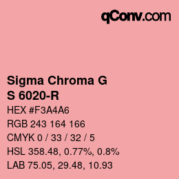 カラーコード: Sigma Chroma G - S 6020-R | qconv.com